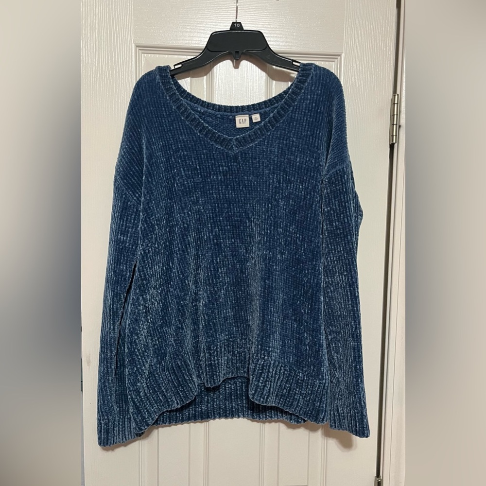 GAP soft blue knit sweater.